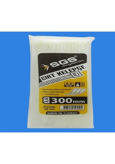 Sgs Cırt Kelepçe 3,6X300 Mm Beyaz