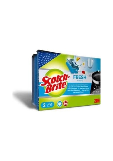 Scotch Brite Fresh Bulaşık Süngeri Mavi 2'li