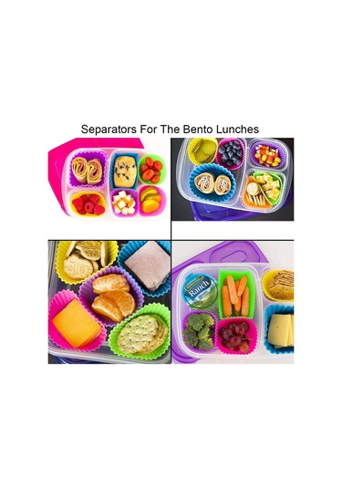 Vkemall 24'lü Tekrarlı Kullanım Silikon Pasta Kalıbı - Cupcake Ve Muffin İçin 6 Renk Her Renk 4 Adet Çok Renkli