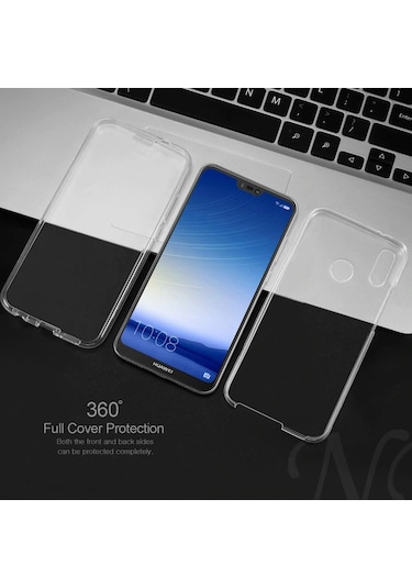 Teknomoda Xiaomi Redmi Note 8 360 Derece Kilif Silikon Seffaf Ön Arka 398201981