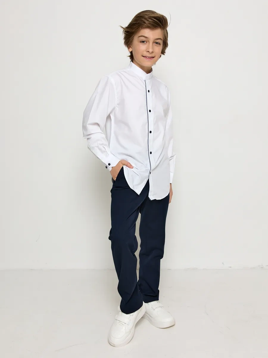Felipe Rosso Uzun Kollu Düğmeli Okul Gömleği 455786198 Beyaz
