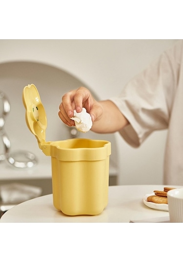 Pazly Suntek Sevimli Ofis Masaüstü Kutusu Için Ev Çöp Beyaz Banyosu Ri Beyaz