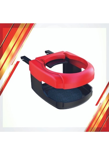 Oto Araç Içi Bardak Tutucu Çok Fonksiyonlu Içecek Tutacağı Bardaklık - Kırmızı