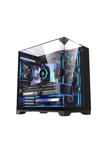 Snt Subzero Plus 7 X Argb Fan Uzaktan Kumanda Midi Tower Atx Siyah Oyuncu Kasası