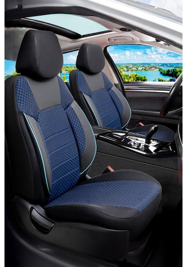 Smrautoaccessory Pam Serisi Oto Koltuk Kılıfı Mavi