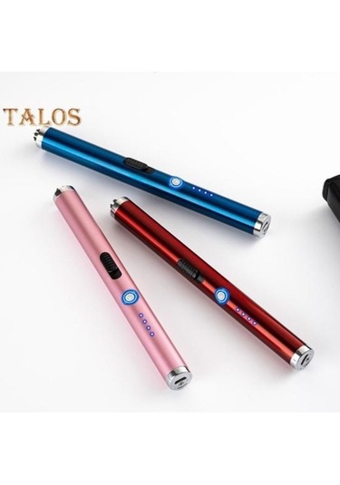 Novahub Kırmızı Elektrikli Ateşleyici - Anti-dokunmatik Düğme, Rüzgara Dayanıklı, Kamp Ve Mutfak İçin Güvenli Ateşleme Kırmızı