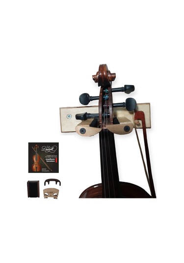 Keman Stand + Tel Takımı+ Reçine Rosin + Köprü Tam Boy +ahşap Su