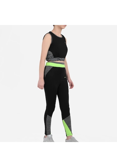 Slazenger DESI IN Kız Çocuk Tayt Takım Siyah