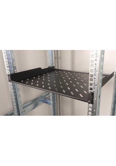 Lande 19 1u Sürgülü Rack Raf 400 Mm Derinlik Siyah