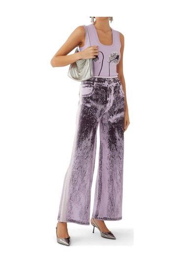 Ph5 Zahra Geniş Paça Pantolon Mor