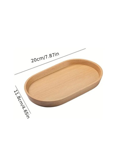Açık Kahverengi Wıkhostar Ahşap Tatlı Tabağı Sofra Masif Ahşap Yuvarlak Tatlı Tabağı Japon Tarzı Ahşap Tepsi Tabak 56639533