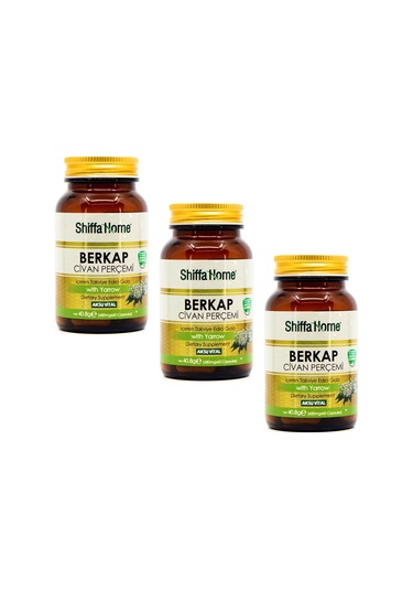 Aksu Vital Shiffa Home Berkap Yarrow Civan Perçemi 680 MG 60 Kapsül 3 Adet
