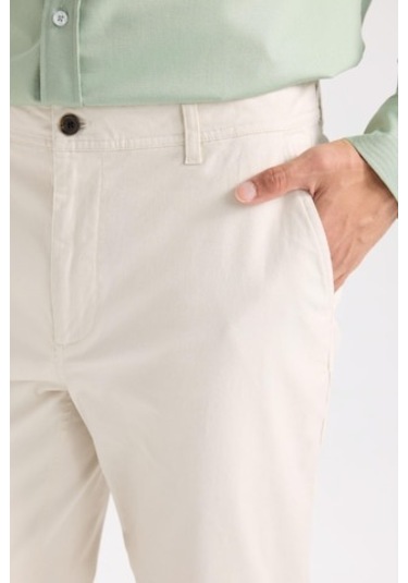 DeFacto Regular Fit Normal Kesim Yazlık Düz Paça Chino Kanvas Pantolon D7349AX25SPBG779
