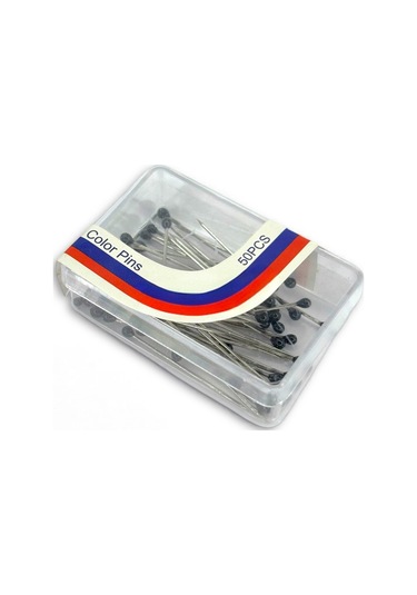 Toplu İğne Siyah Renk 50 Adet 2.5cm - Eşarp Ve Şal İğnesi - Kadın Tesettür Aksesuar Çok Amaçlı Siyah