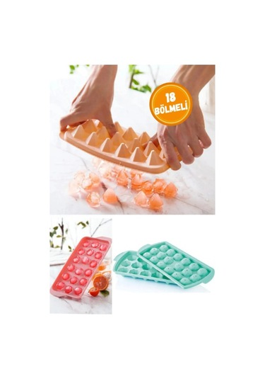 Periboia Elmas 18 Bölmeli Buz Kalıbı Renkli