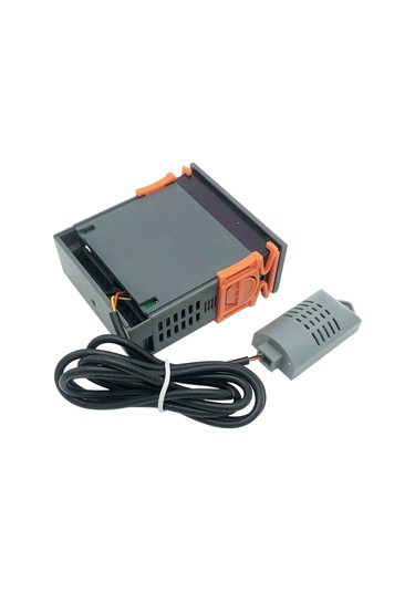 Reedark Dijital Nem Ve Sıcaklık Kontrol Cihazı -20 C/+80 C Aralığı, 10a Çıkış, 1m Sensörlü Gri