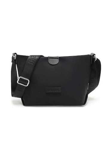 Novahub Siyah 2024 Yaz Moda Şeker Renkler Naylon Omuz Alışveriş Kova Çanta Kadınlar İçin Rahat Crossbody Askılı Çanta Siyah