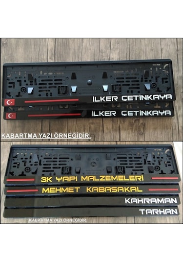 Isme Özel Pleksi Takmatik Plakalik Lazer Kesim 2 Adet Ön Ve Arka 323232633