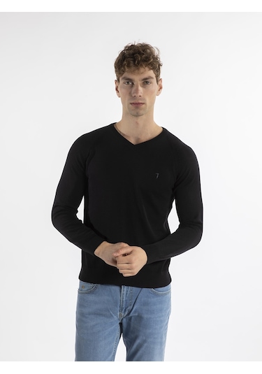 Trussardi Trussardı Erkek Kazak TRRD003637 Siyah