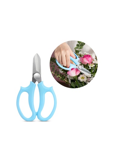 Hfambition Mutfak Ve Bahçe İçin Çelik Kesici Seti - 5 Parça Mavi, Çiçek Budama, Meyve Toplama Ve Dal Kesim Araçları