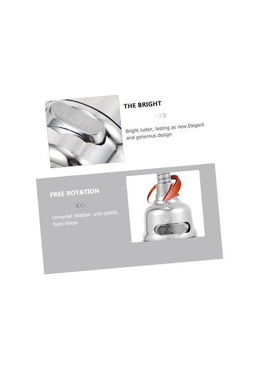 1 Bilgisayar Musluk Duş Musluk Püskürtücü Musluk Aksesuarı Gümüş