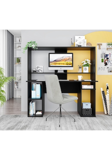 Robin Home Dark Bilgisayar ve Ofis Masası Siyah