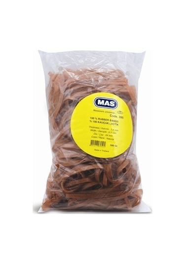 Mas 395 Genis Ambalaj Lastiği %100 Kauçuk 500 Gram Poşet