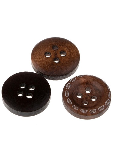 Homyl 50 Parça Vintage 4 Delik Ahşap Düğmeler Dikiş Giyim