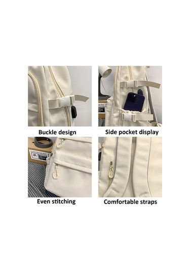 Student Backpack Lightweight Travel Bag Large Capacity Commuter Bag For Men And Women Black