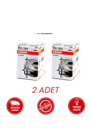 Osram H4 12V 60/55W Far Ampülü 2 Adet Alman Üretim Fiyatı