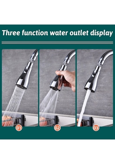 Ambition Mutfak Banyo Dokunun Musluk 360 Derece Döner Lavabo A Gümüş