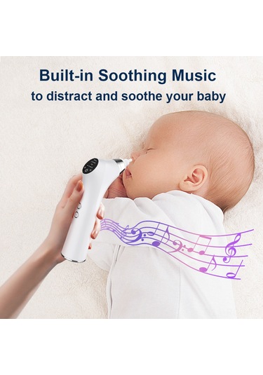 Ruicoo Bebekler İçin 3 Seviyeli Sessiz Elektrikli Burun Aspiratörü - 4 Başlık Ve Şarj Edilebilir