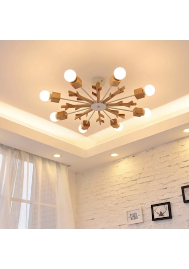 Postmodern Flake Ahşap Avize