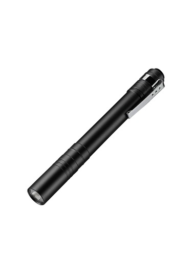 3 Mod Şarjlı Led Kalem Tipi El Feneri Zoomlu Flaşörlü Polis Feneri 5 Watt Beyaz Işık 300 Lümen Siyah