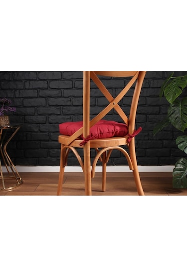 Altınpamuk Altınpamuk Sandalye Minderi Düğme Dikişi Detaylı 40X40Cm Bağcıklı