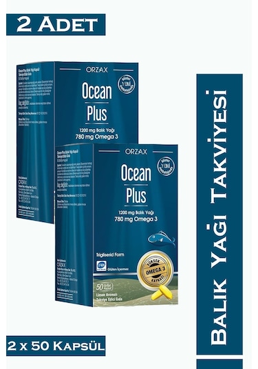 Ocean Plus Balık Yağı Omega3 1200 Mg 50 Softjel Kapsül 2 Adet