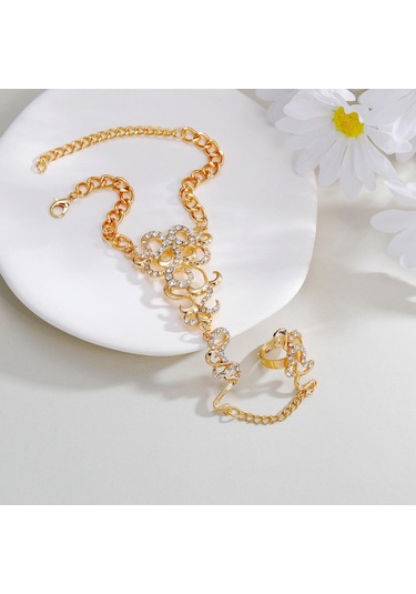 Parmak Halhalı, Moda Plaj Kişiliği Oyuk Oyma Ayak Bileği Zinciri Aksesuarları Kadın Altın