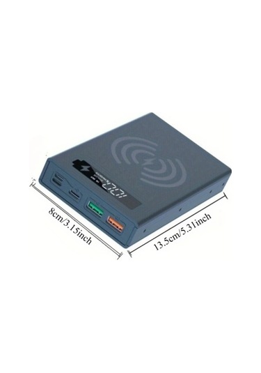 Honeybeeshop Beyaz Cx5 Kablosuz Sarj Ozellikli 5 Bolmeli Cikarilabilir 18650 Pil Kutusu Dıy Tasinabilir Power Bank Seti