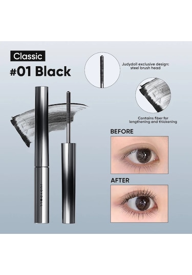 Judydoll Demir Maskara 2g, Su Geçirmez, Uzatma Ve Kıvırma, Güçlü, Tanımlanmış Classic Black Dark Topaz