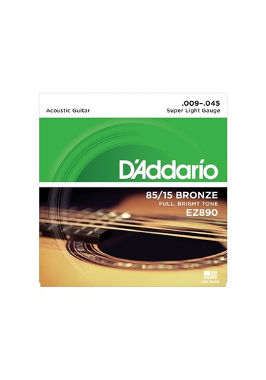 D'addario Ez890 Akustik Tel Set Super Light .009 Z890