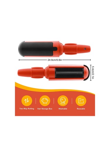 Hangfox Beyaz Plastik Otomatik Kedi Köpek Tüy Temizleyici, Çift Taraflı Tekrarlı Koltuk Halı Giyim Tüy Alıcı Beyaz