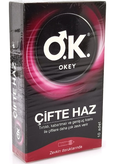 Okey Çifte Haz Prezervatif 10'lu