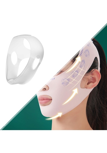 Homyl Buz Baş Sarma Evrensel Rahat Silikon Yüz Paketi Çene Için Beyaz