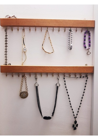 Bfdshop Ahşap Makyaj-Takı Organizer Standı 2Li Set