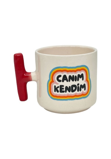 Canım Kendim Tasarımlı Baskılı T Kupa Bardak 1 Beyaz
