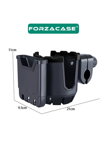 Forzacase Motosiklet Bebek Arabası İçin Bardak Ve Telefon Tutucu - Fc999 Siyah
