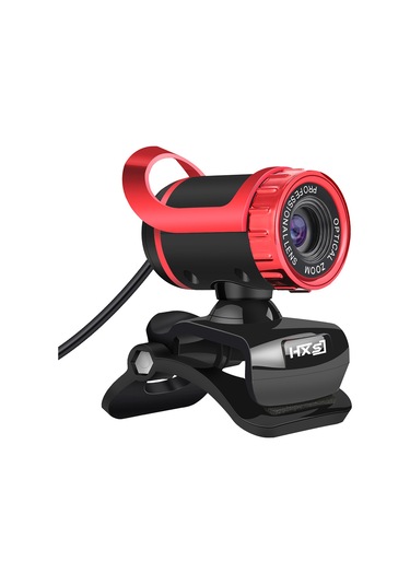 Geeksen S9 Usb 2.0 1080p Web Kamera, Pc Ve Laptop İçin Dahili Mikrofonlu Video Görüşme Aracı, Kırmızı