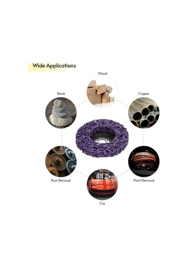 Reedark 4" Açılı Taşlama Çarkı - Boya, Pas Ve Kaynak Temizleme İçin Mavi Naylon Şerit Disk