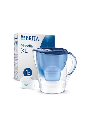 BRITA Marella XL 1x Maxtra Pro All-In-1 Filtreli Su Arıtma Sürahisi - Mavi 3,5 lt