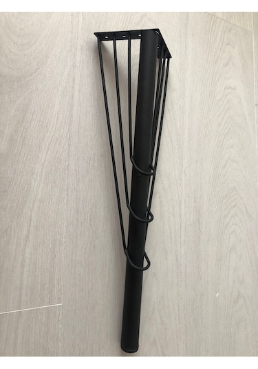 Metal 40x10x10 Cm Siyah Boyalı Sehpa / Puf / Sandalye Ayağı (4 Adet)